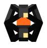 The Shekhinah: an icosahedral frame of dark alloy around a glowing core.